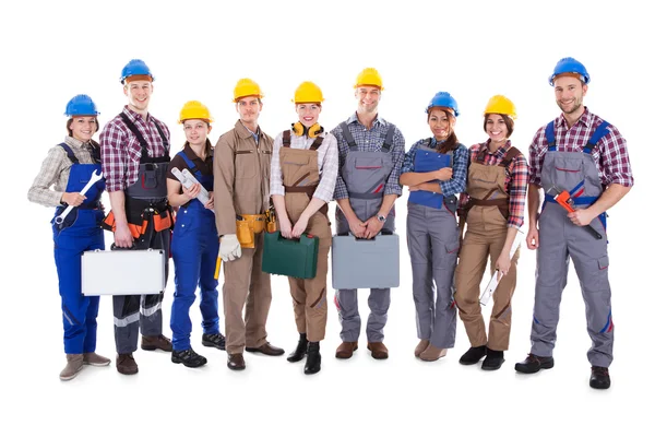 Grande grupo de trabalhadores diversos — Fotografia de Stock