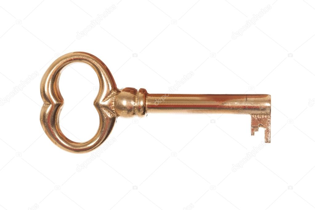 An old-fashioned large brass key conceptual of opportunity