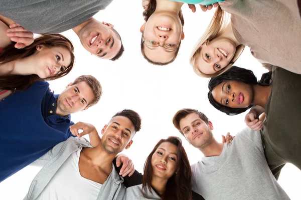 Confident College Students Forming Huddle — Stock Photo, Image