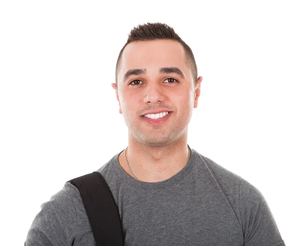 Confident Male Student Carrying Backpack — Stock Photo, Image