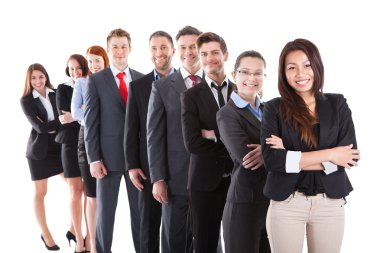 iş adamları sırada duran