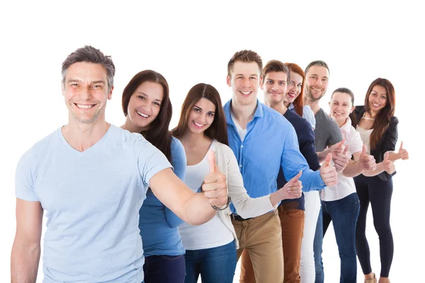 Diverse group of people standing in row — Stock Photo, Image