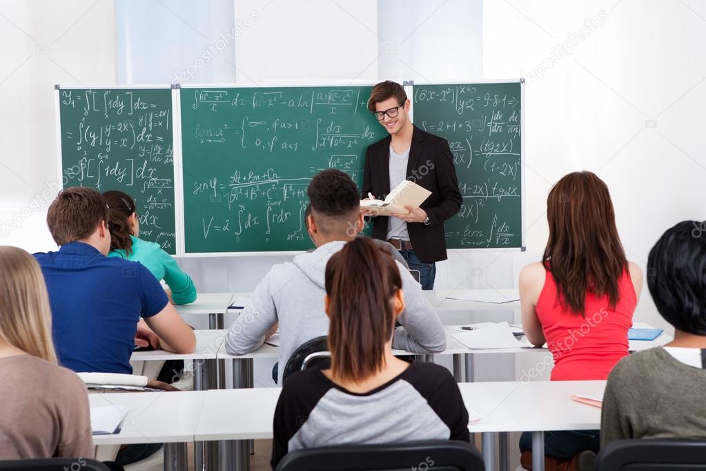 Teacher Teaching Mathematics To Students