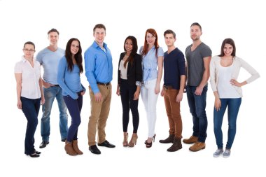 Group of diverse people clipart