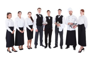 Garsonların ve garsonların büyük grup
