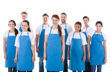 farklı grup profesyonel temizleyiciler