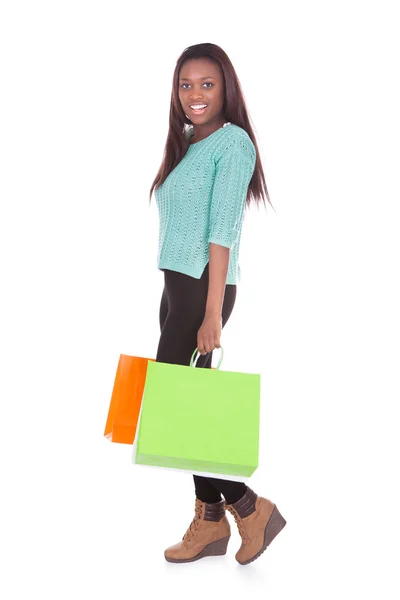 Woman Carrying Shopping Bags — Stock Photo, Image