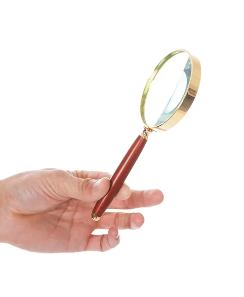 Hand Holding Magnifying Glass — Stock Photo, Image