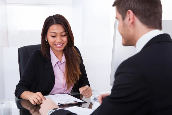 Business Colleagues Discussing In Meeting — Stock Photo, Image