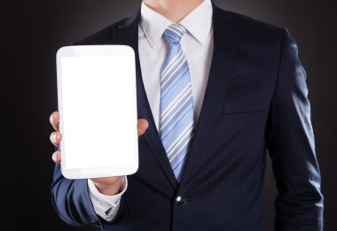 işadamı gösteren dijital tablet