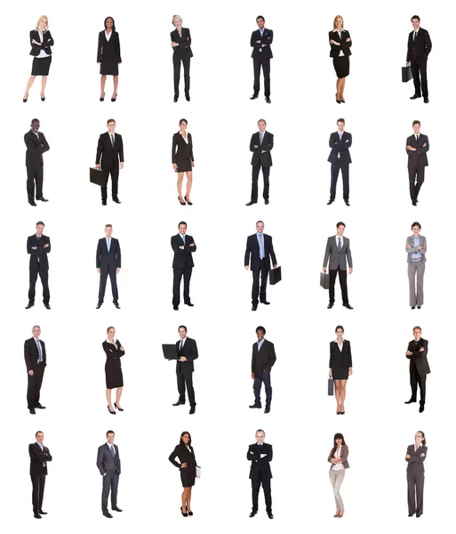 Collage van diverse ondernemers — Stockfoto