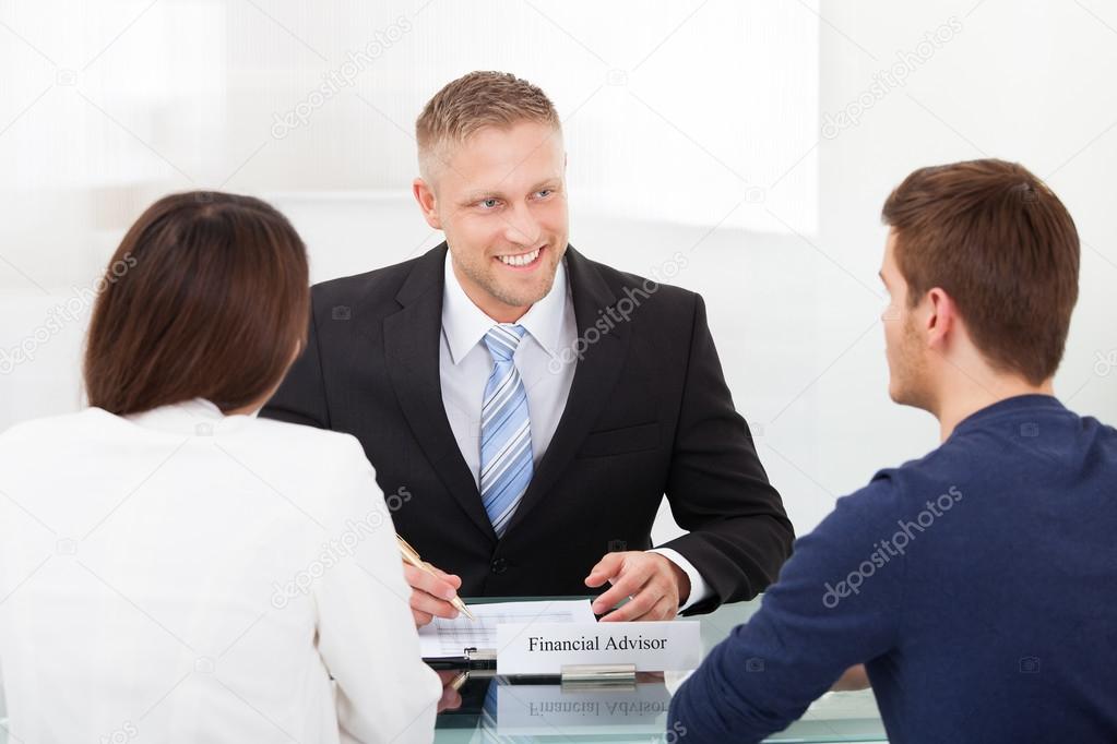 Couple Consulting Financial Advisor