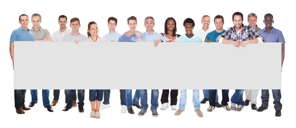 Diverse People Holding Blank Placard — Stock Photo, Image