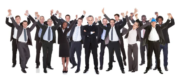 Panoramic Shot Of Confident Businesspeople — Stock Photo, Image