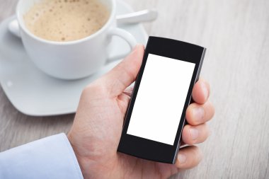 işadamı el cep telefonu ile