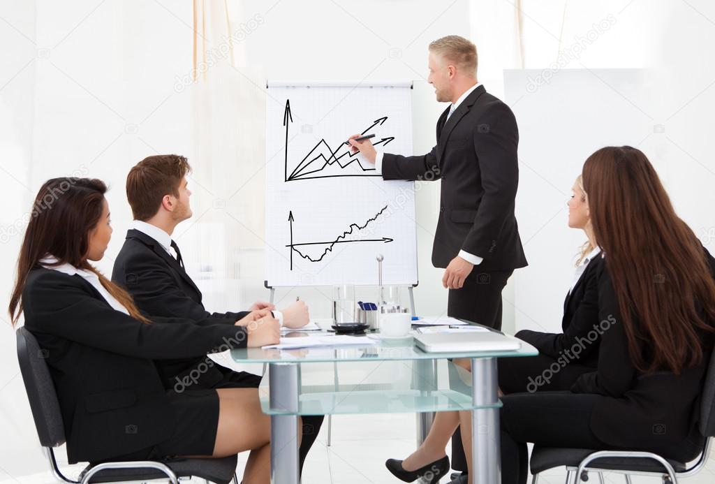 Businessman Giving Presentation To Colleagues