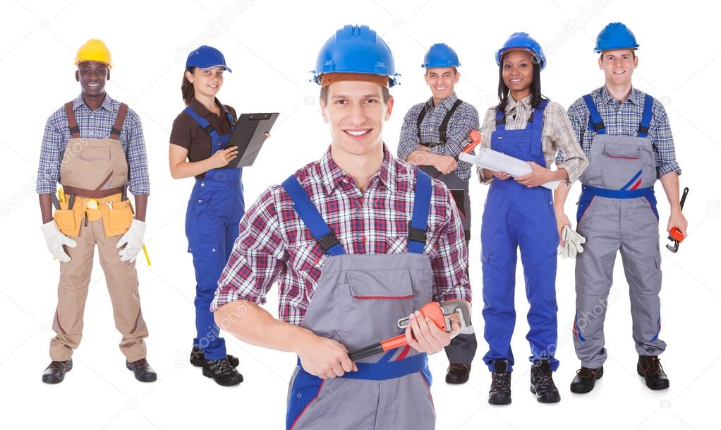 Engineer Holding Tool With Team