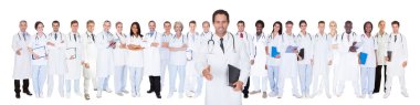Beyaz arka plan emin doktorlar