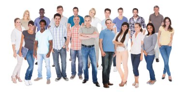 diverse mensen in casuals