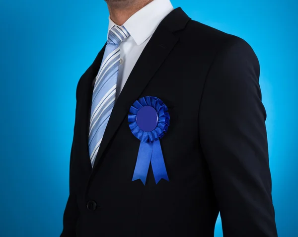 Midsection Of Businessman With Ribbon — Stock Photo, Image