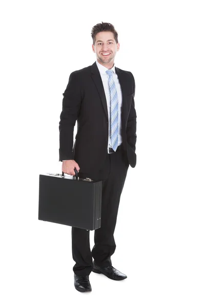 Affärsman med resväska — Stockfoto