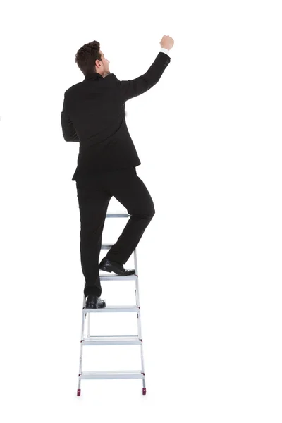 Businessman Climbing Career Ladder — Stock Photo, Image