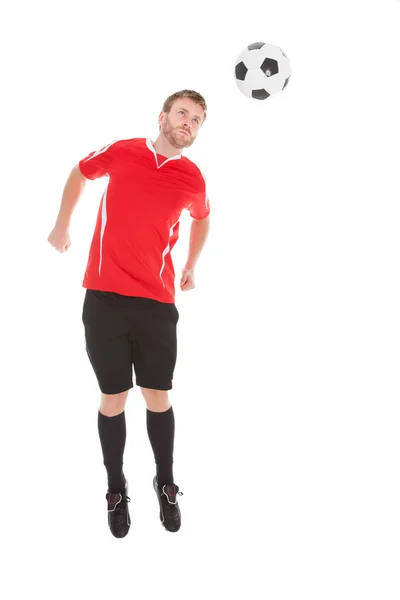 Soccer Player Jumping — Stock Photo, Image