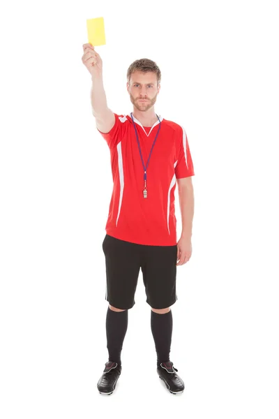 Referee Showing Yellow Card — Stock Photo, Image