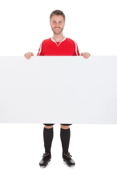 Man Holding Billboard — Stock Photo, Image