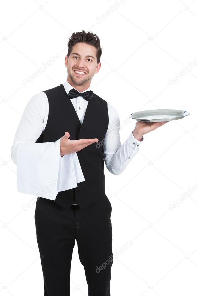 Waiter Serving Tray