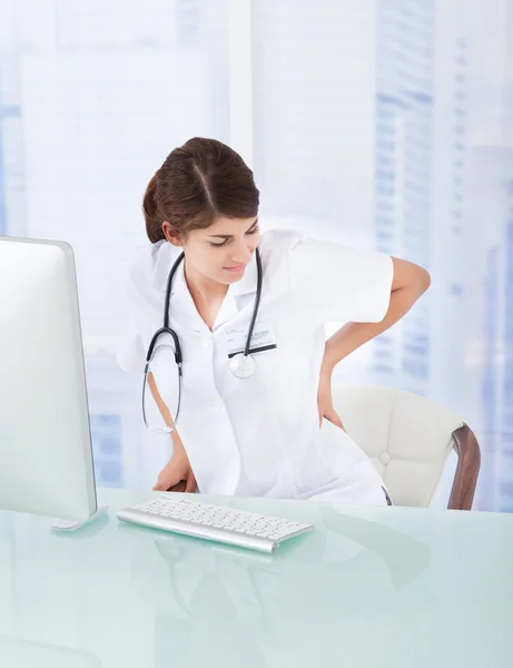 Doctor With Backache — Stock Photo, Image