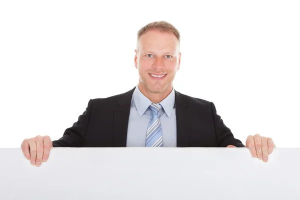 Businessman Showing Billboard — Stock Photo, Image