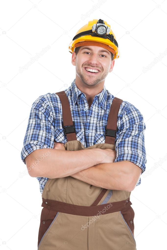 Male Worker With Arms Crossed