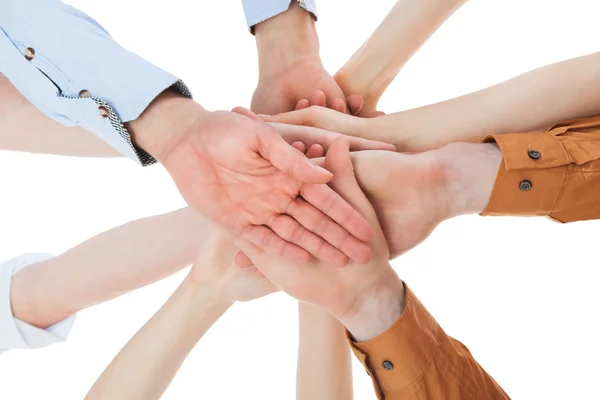 Friends With Their Hands Stacked Together — Stock Photo, Image