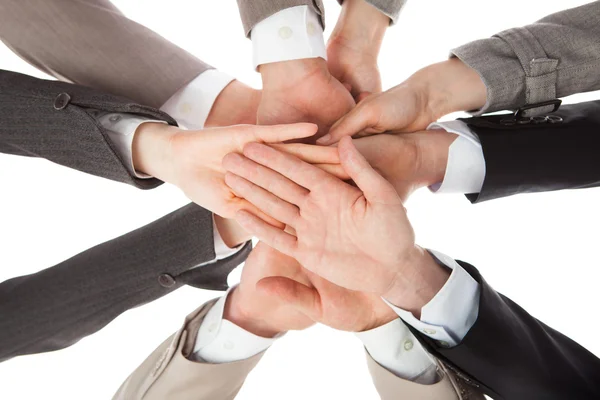 Business People Stacking Hands — Stock Photo, Image