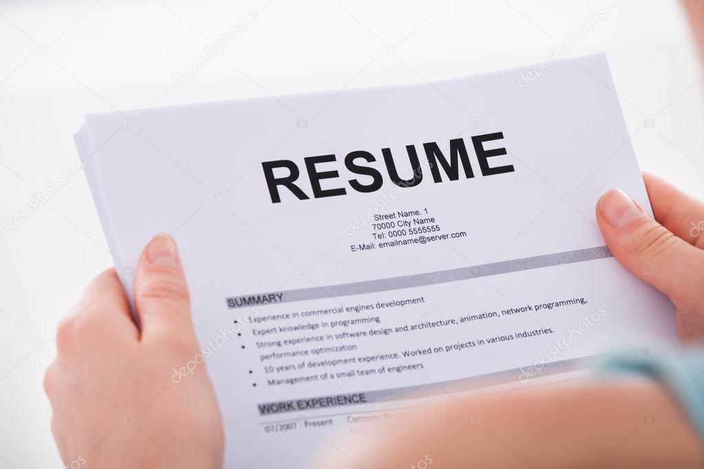 Woman Holding Resume Stock Photo - Depositphotos 49569767 Stock Photo Woman Holding Resume 