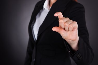 iş kadını gösteren küçük bir miktar hareketi