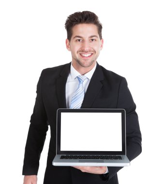 işadamı gösteren laptop
