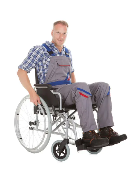 Manual Worker In Wheelchair — Stock Photo, Image