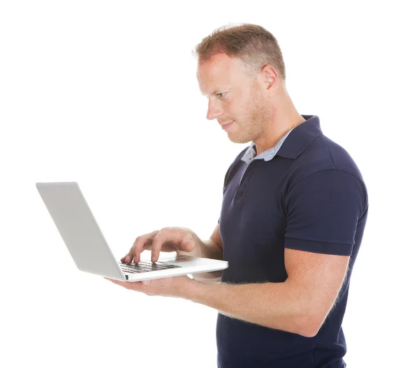 Man Using Laptop — Stock Photo, Image