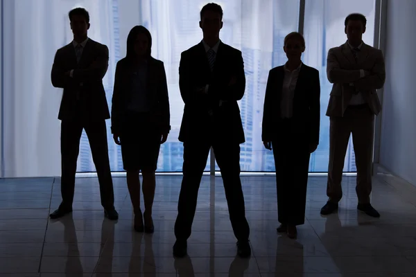 Silhouettes of Business People — Stock Photo, Image