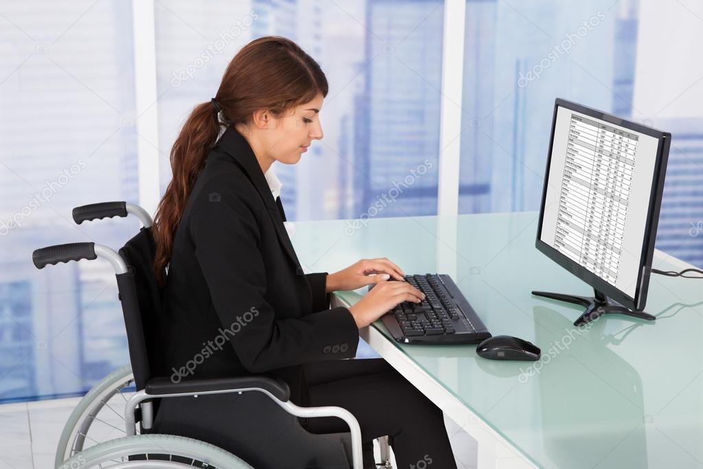 Businesswoman Using Computer