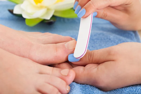 Woman Undergoing Pedicure — Stock Photo, Image