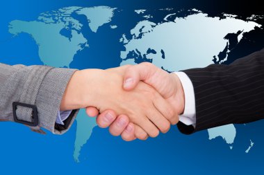 İş adamları el sıkışıyor