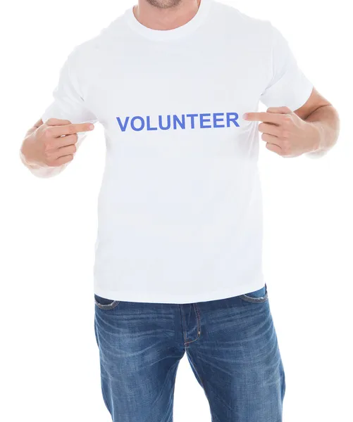 Homem de Camisa Voluntária — Fotografia de Stock