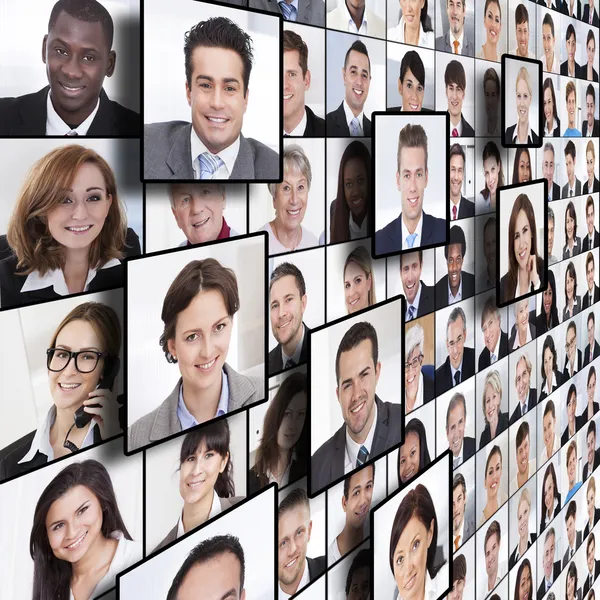 Collage de gente de negocios — Foto de Stock