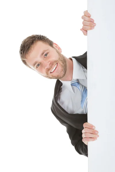 Businessman Showing Billboard — Stock Photo, Image