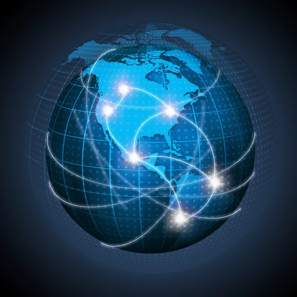 North American And South America Connected On Globe — Stock Photo, Image