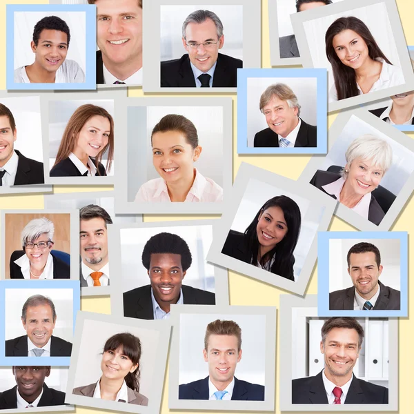Collage de gente de negocios sonriendo — Foto de Stock