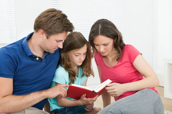 Libro di famiglia lettura — Foto Stock